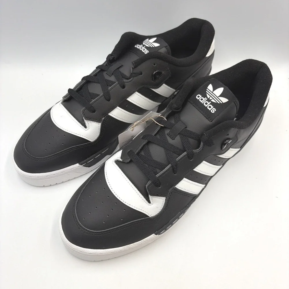 Adidas Rivalry Low Black White Mens Size 16 FZ6327 Casual Sneakers Shoes